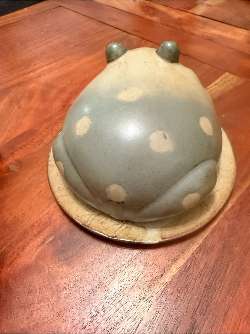 Ceramic Big Belly Frog Trinket Dish - Picture 7 of 9